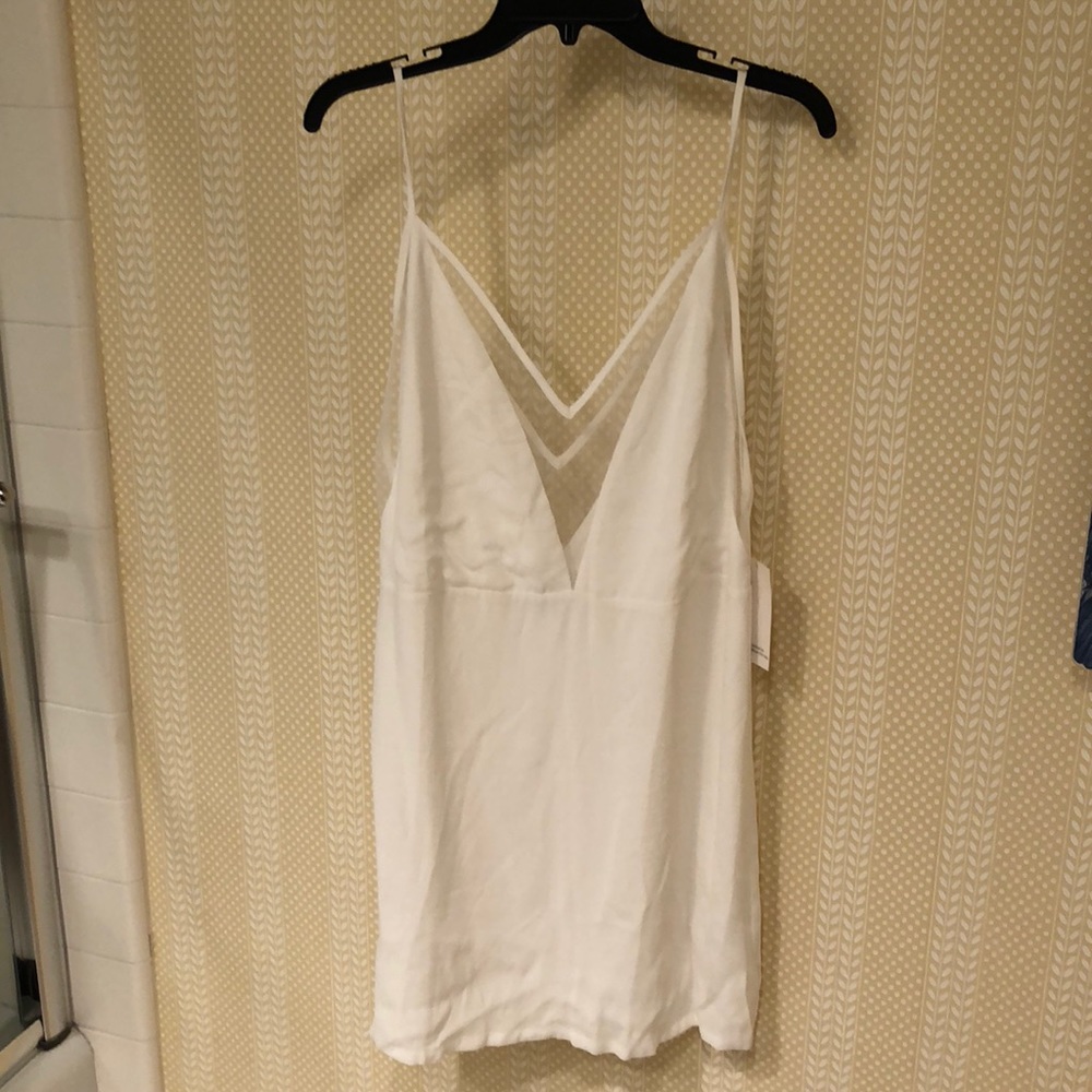 NWT Mesh-Lined White Tobi Dress